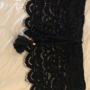 Black lace shorts